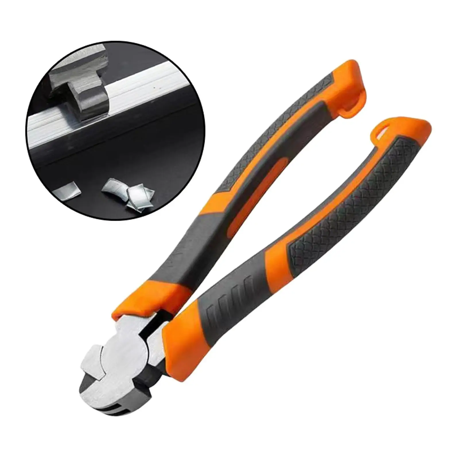 Cutting Pliers,Square Hole Pliers Manual Shear Aluminum Frame Hemming Pliers V Notch Cutter for Kitchen, Bathroom,Home,Garage