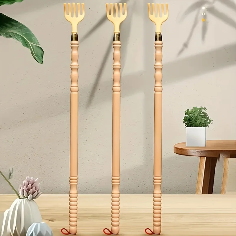 1pc Back Scratcher, Lazy Scratching Tool for Back Itch, Ergonomic Wooden Back Scratcher for Home Use, Portable Manual Itch Tool
