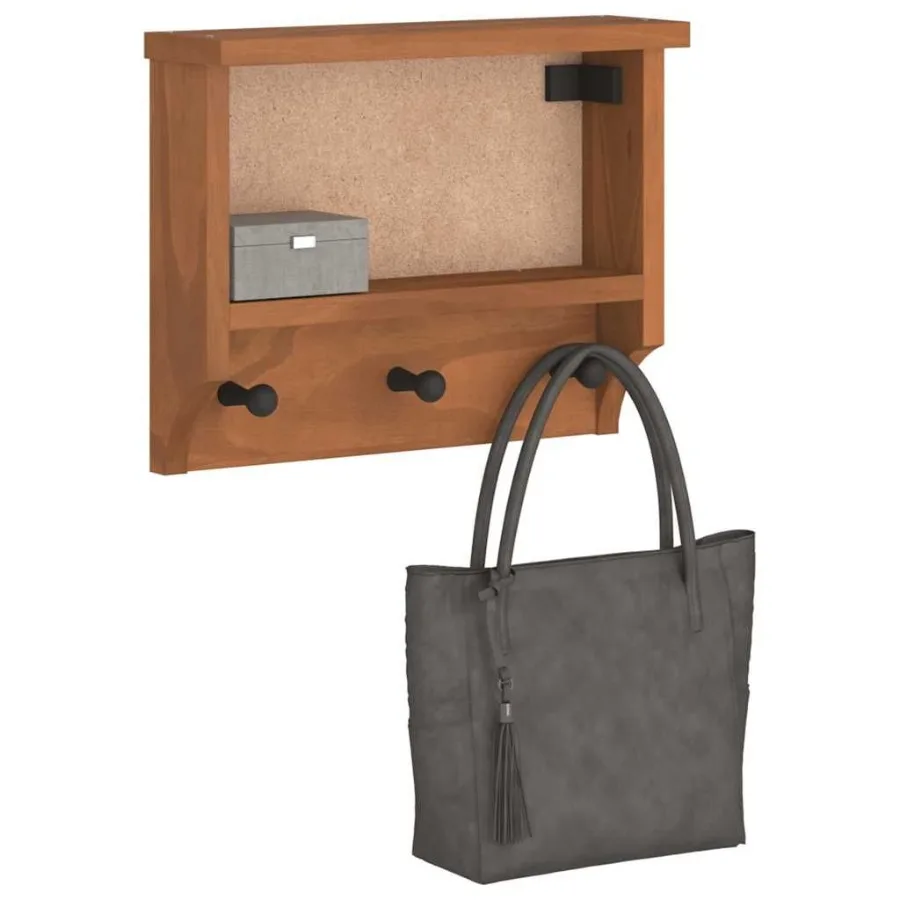 

Wallmounted Coat Rack Acacia wood finish Solid pinewood Medium