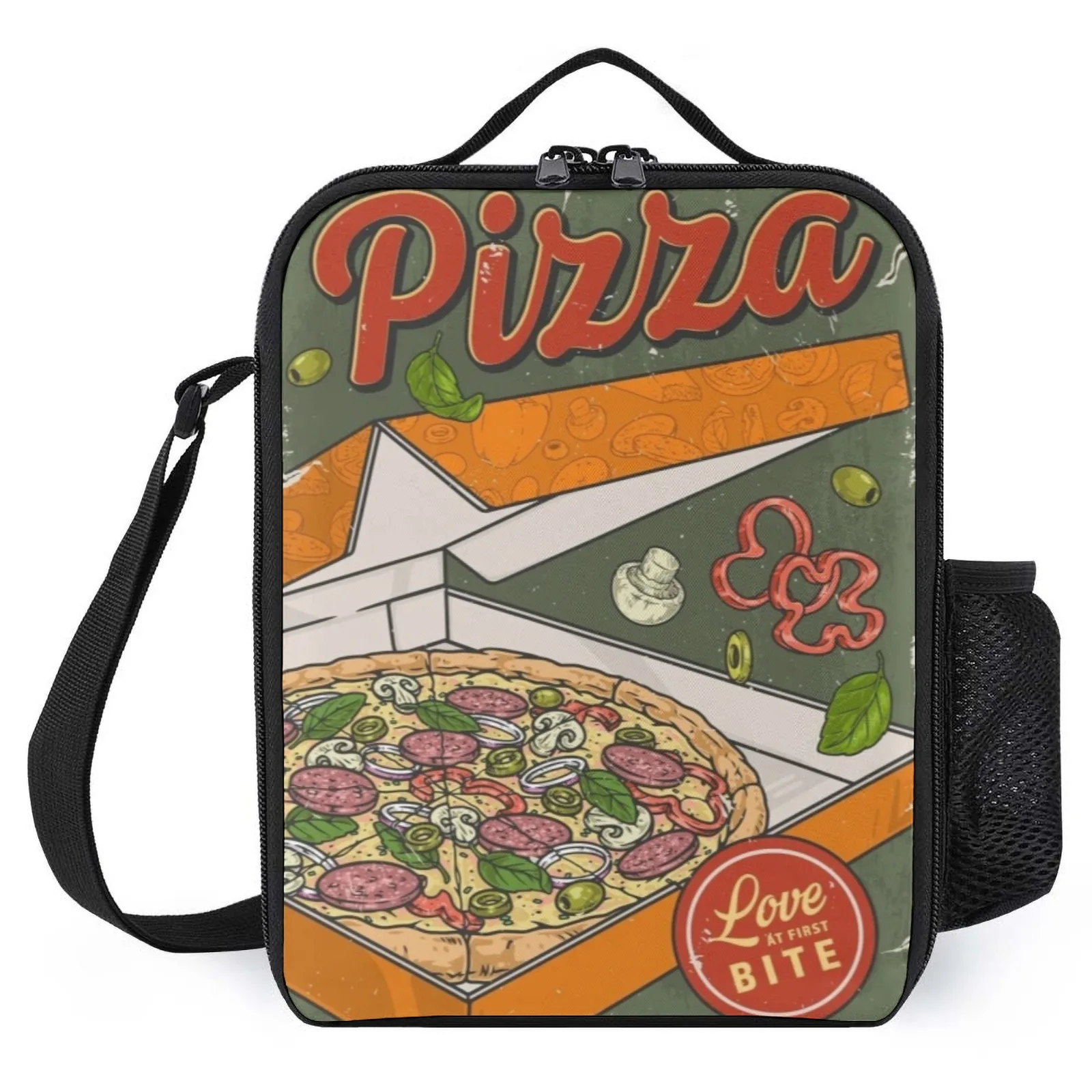 

Pizza_1 Lonchera De Almuerzo Сумка для обеда с принтом Термальный детский ланч-бокс Детская изоляционная сумка для ланча