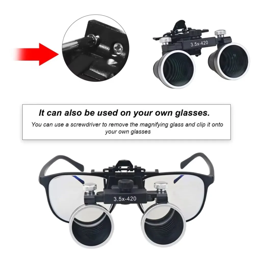 New Dental Corner Magnifier 3.5X-5.5X Doctor-Grade Magnifier with Adjustable Pupillary Distance Lens