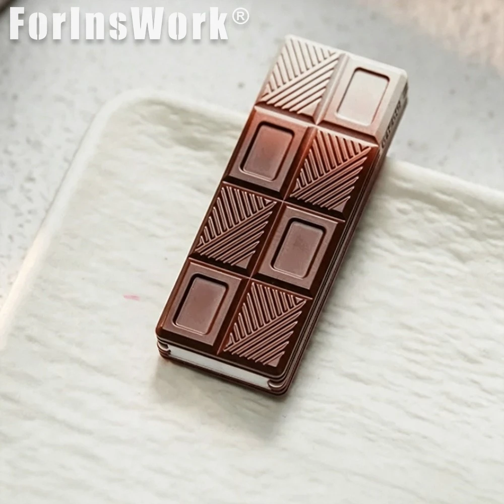 01EDC Titanium Ceramic Coating Wafer Biscuit 2.0 Chocolate Ultra-Thin Ejection Push Slider Toy