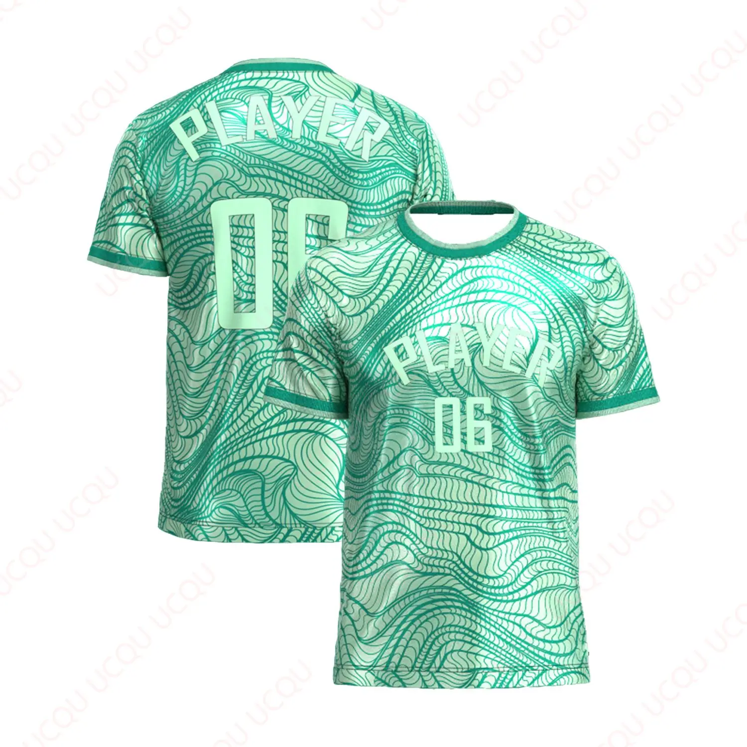 

2025-26 Concept Green Jersey Player-06 Открытый впитывающий пот быстросохнущий футбольный трикотаж Летняя классическая повседневная свободная футболка