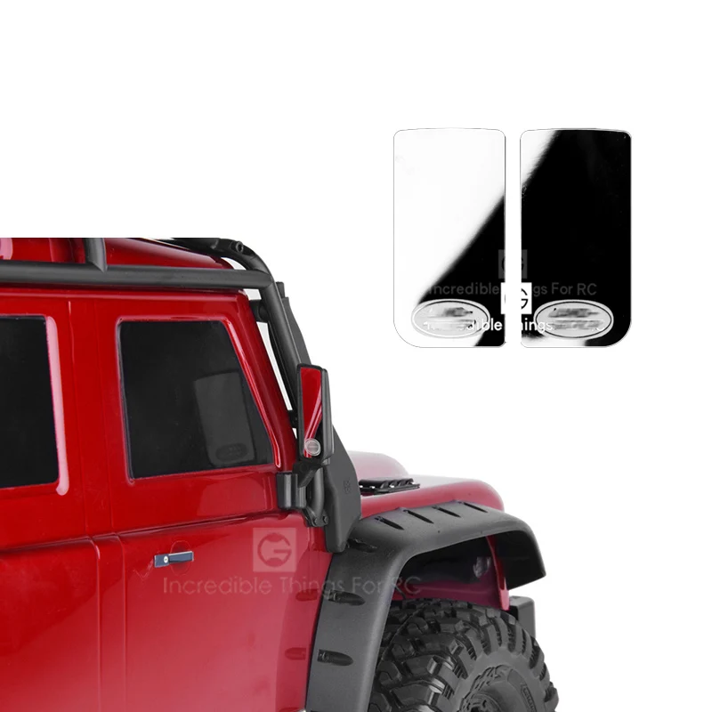 Rearview Mirror Stainless Steel High Gloss Mirror for 1/10 RC Crawler Car Traxas TRX4 DEFENDER