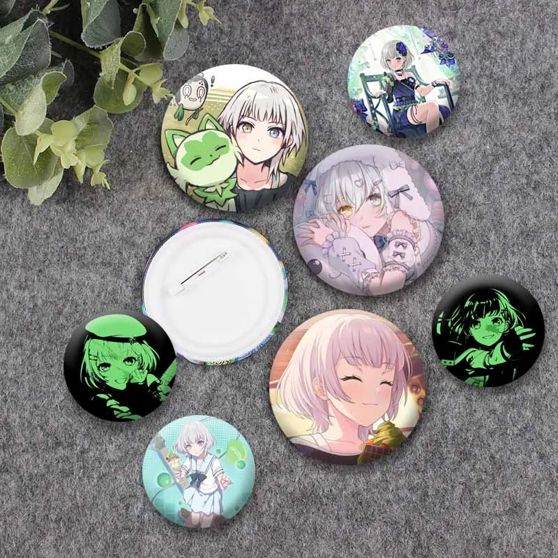 BanG Dream Raana Kaname Anime Merch Badge Fashion Jewelry Brooch for Backpack Clothes Hat Cute Cartoon Girls Enamel Pins Gifts