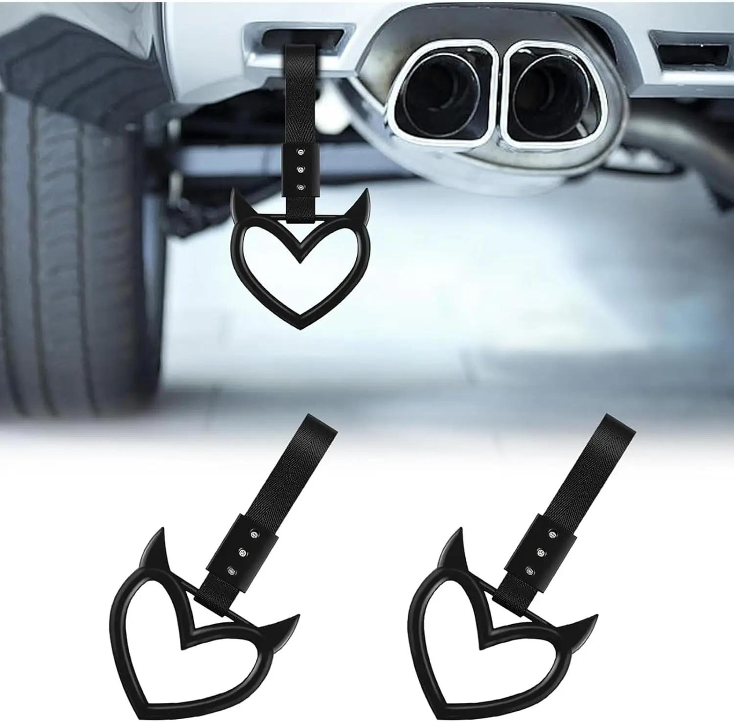 

1PC Car Pull Ring Interior Devil Handle Ring Decorative Handle Ring Rear Bumper Warning Ring Automobiles And Spare Parts