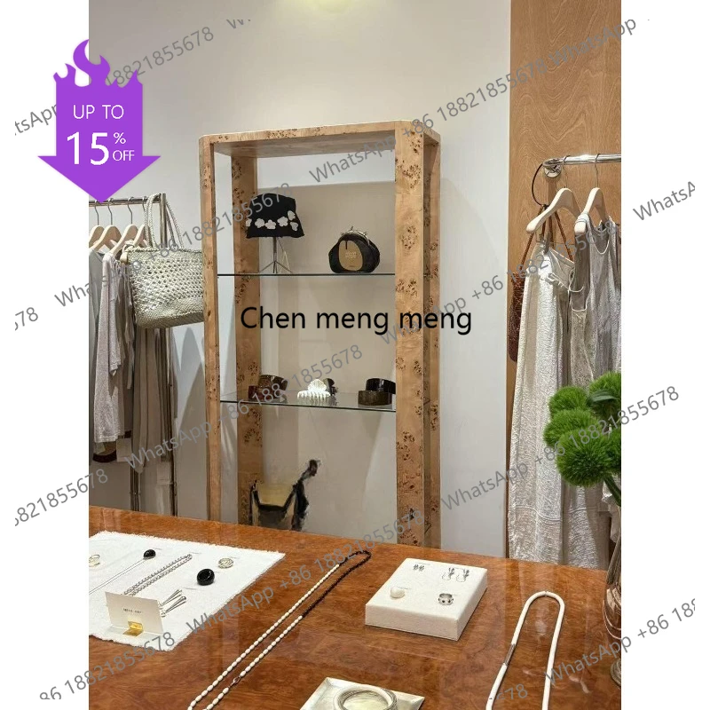 

Витрина M02 из натурального шпона тополя с узором, в стиле французского ретро, для декора гостиной