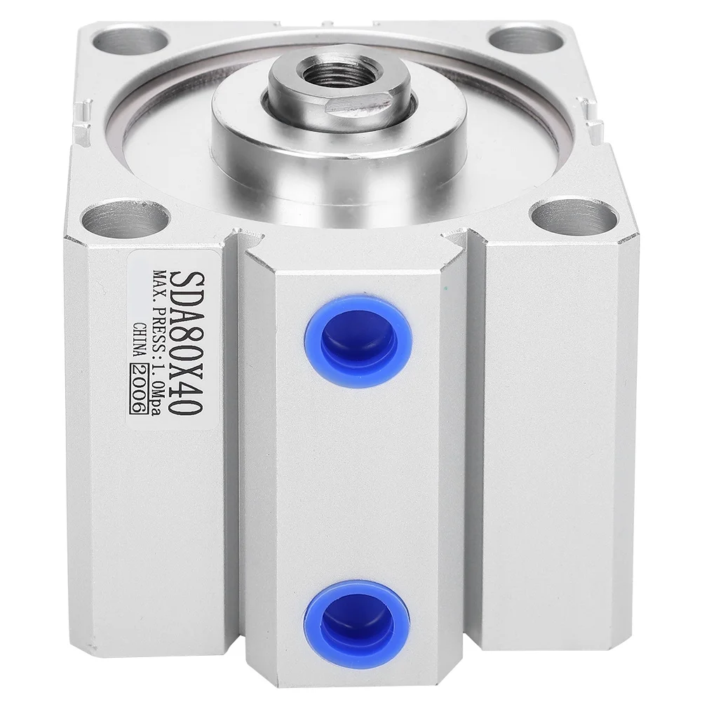 SDA80X40 Air Thin Cylinder Stainless Steel Pneumatic Components Bore 80mm Stroke 40mm