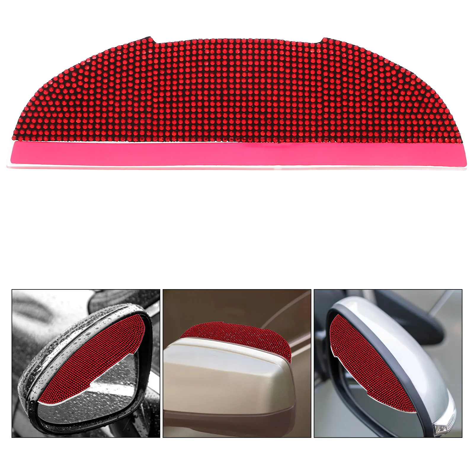 

Rearview Mirror Rain Eyebrow Bling Rhinestone Side Mirror Sun Visor Rain Guards Car Accessories Bling Car Accessories