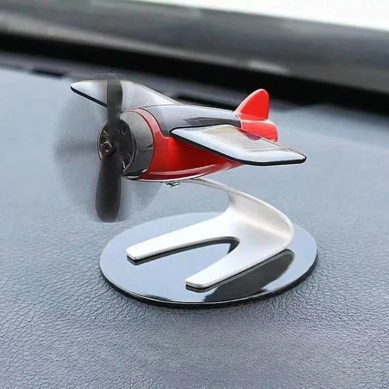 Solar Powered Airplane Car Diffuser 1 Random Scents Air Freshener Perfume Unique Dashboard Decor Gift for Men Car Enthusiasts