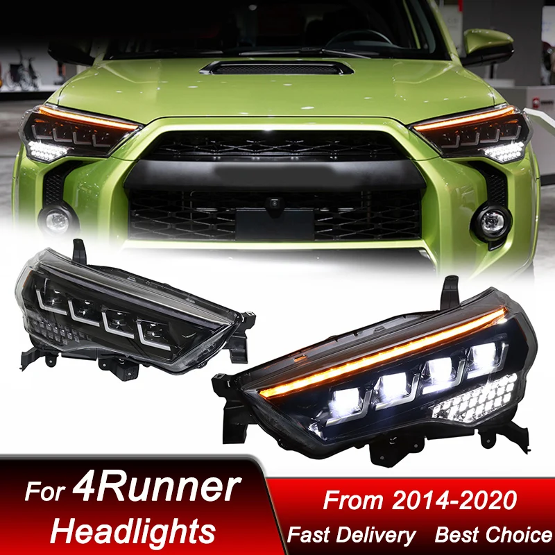 Kit Faróis de Carro LED para Toyota 4Runner 2014-2020 LEXUS, Montagem do Farol, Alta Conversão, Lente do Projetor, Acessórios