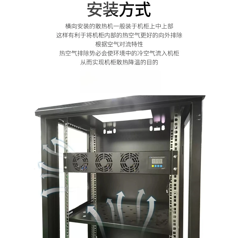 Ventilation and Cooling Fault Detection Intelligent Temperature Control and Variable Speed 2U Fan for Cooling, Speed Regulation