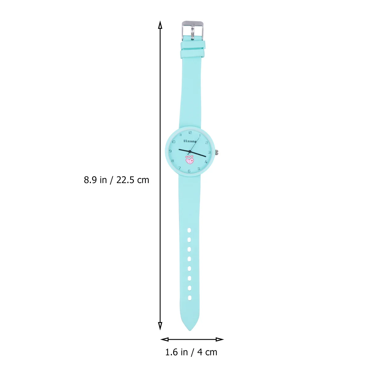 Orologio al quarzo impermeabile verde chiaro minimalista orologio da polso cinturino regolabile alla moda adatto per studenti bambini