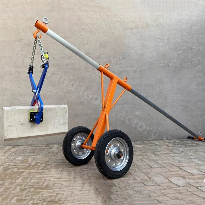 Heavy Stone Moving Wheel Easy Lifting Clamp Weight Loaded Up To 250kg Roadside Stone Handling And Installation Tool Cart