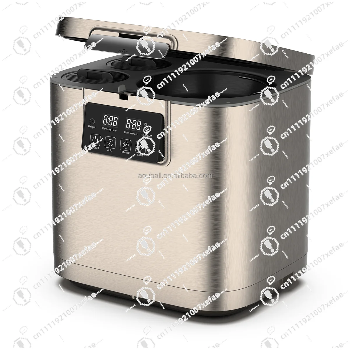 Deep custom organic food waste compost with cutting and grinding capabilities