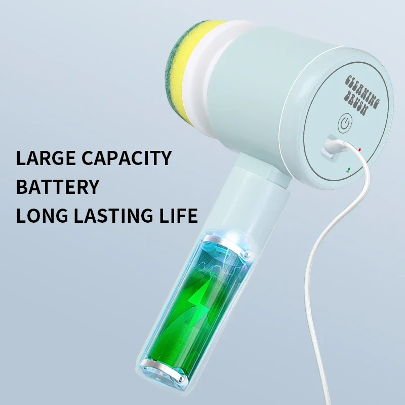 Wireless Handheld Electric dishwasher Kitchen Rechargeable Electric Cleaning Brush Bathroom Tile Professional cleaning Machine image 6