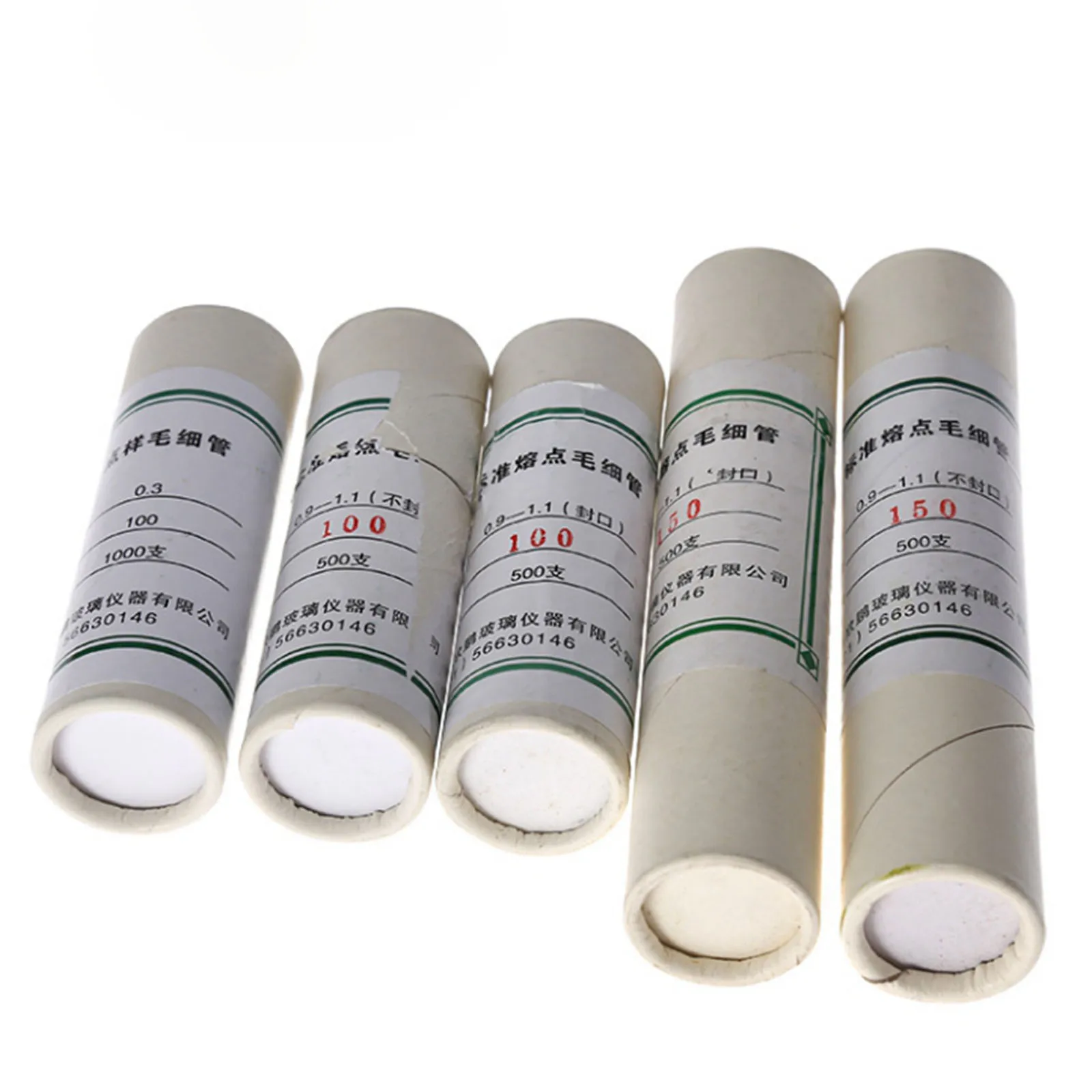 80mm PK500 Glass Capillary Melting Point Tubes ID 0.9-1.1mm Both Open Ends