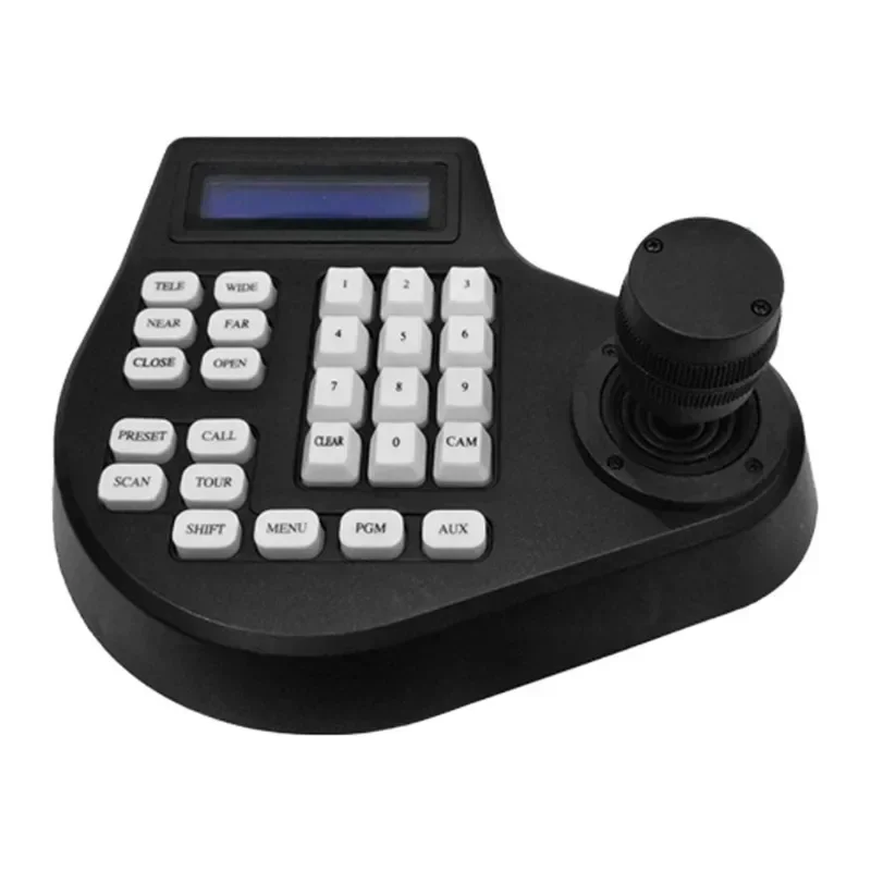 Mini2D3D4D Coaxial CCTV Keyboard Controller with LCD1.5kmJoystick RS485 PTZ Camera Bracket Compatible with Pelco