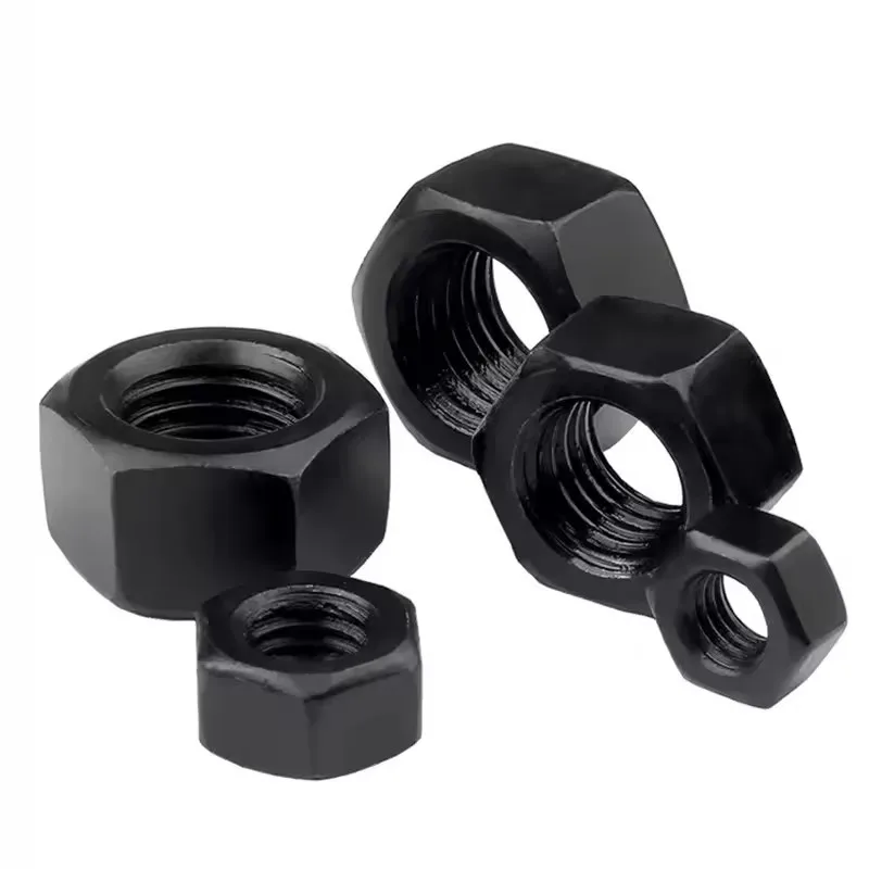 1/2/5/10/20/25/50 Black Grade 8.8 steel DIN934 Hex Hexagon Nut M1.4 M1.6 M2 M2.5 M3 M3.5 M4 M5 M6 M8 M10 M12 M14 M16 M18 M20 M24