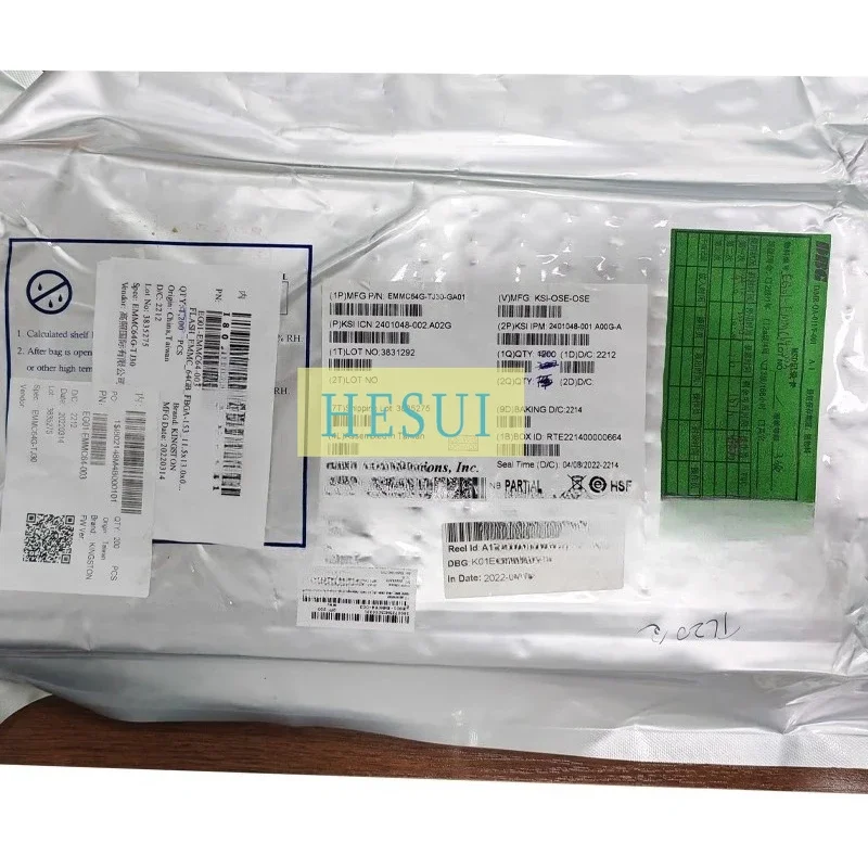 Used&Not NEW&Send after Measure EMMC64G-TJ30 64GB 5.1 version, flash particle font library eMMC new original