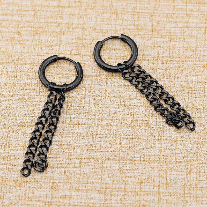 1 Paar Punk-Edelstahl-Ohrstecker, schwarze Ohrringe, Set für Männer und Frauen, Vintage-Hip-Hop-Piercing, Ohrschmuck, Zubehör