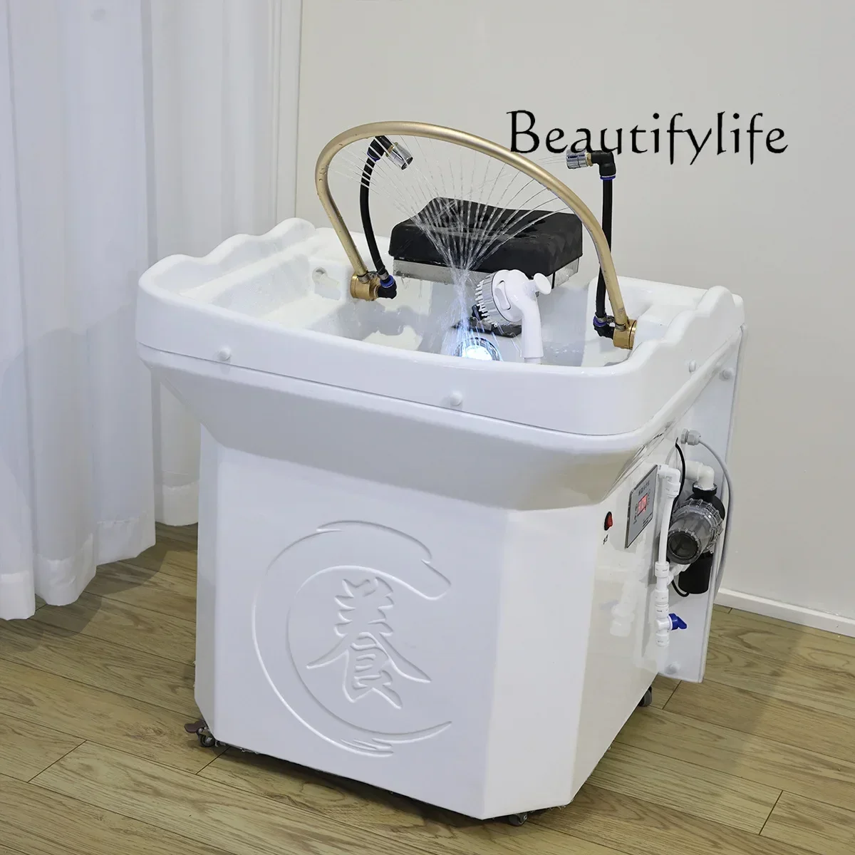 

массажное кресло temperature water circulation fumigation beauty washbasin Mobile shampoo basin grafted with constant