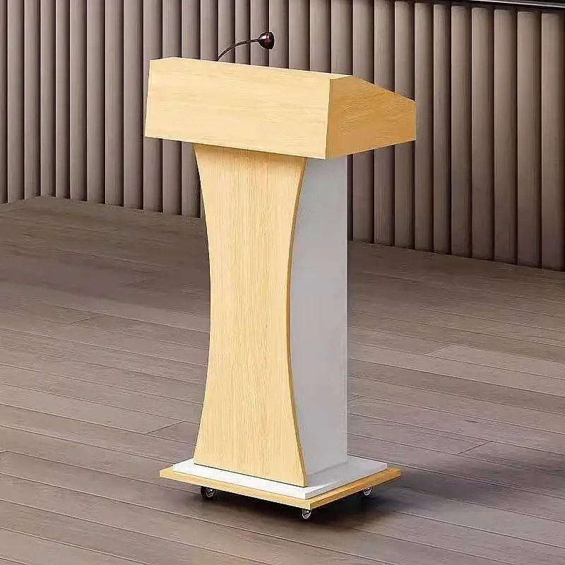 

Stand Lecture Reception Clinic Desks For Meeting Room Wood Speech Stand Training Table Thickened Desktop Office Furniture Luxury