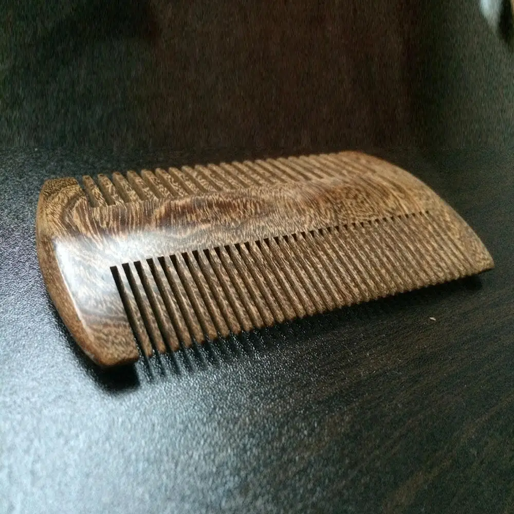 Sandalwood Comb Handmade Pocket Anti-Static Brush Men Beard Mustache Brush Fine Coarse Teeth Comb Salon Hair Styling Tools