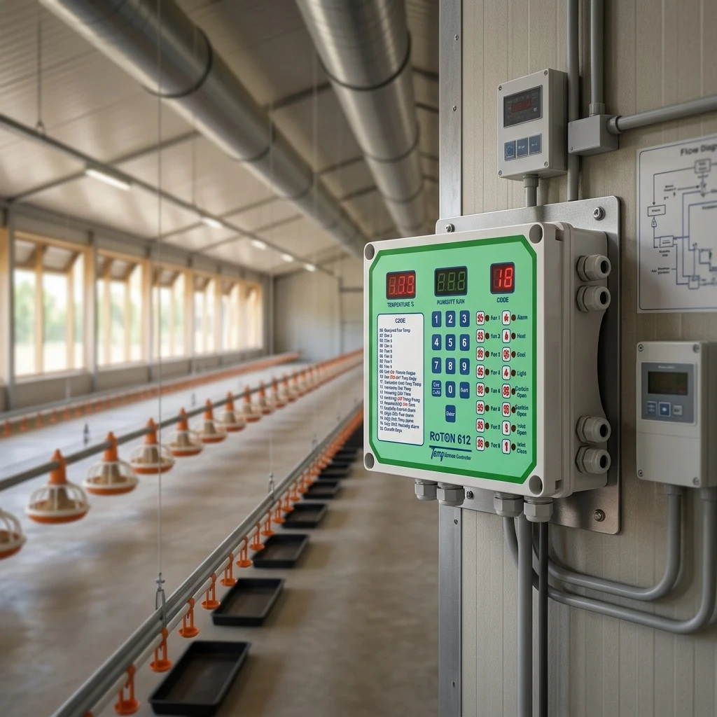 High Quality Temp R-TRON 612 Automatic System Control Poultry Climate Controller