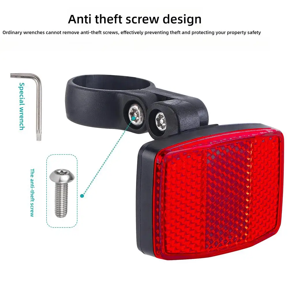 for airtag Mountain Bike Bicycle Reflective Taillight Bracket With Anti-theft Tracking Locator Hidden Bracket Reflective