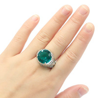 Buy 4 Get 1 Free 22x18mm Pretty Pink Kunzite London Blue Topaz Pink Tourmaline Rich Blue Aquamarine CZ Woman's Silver Rings