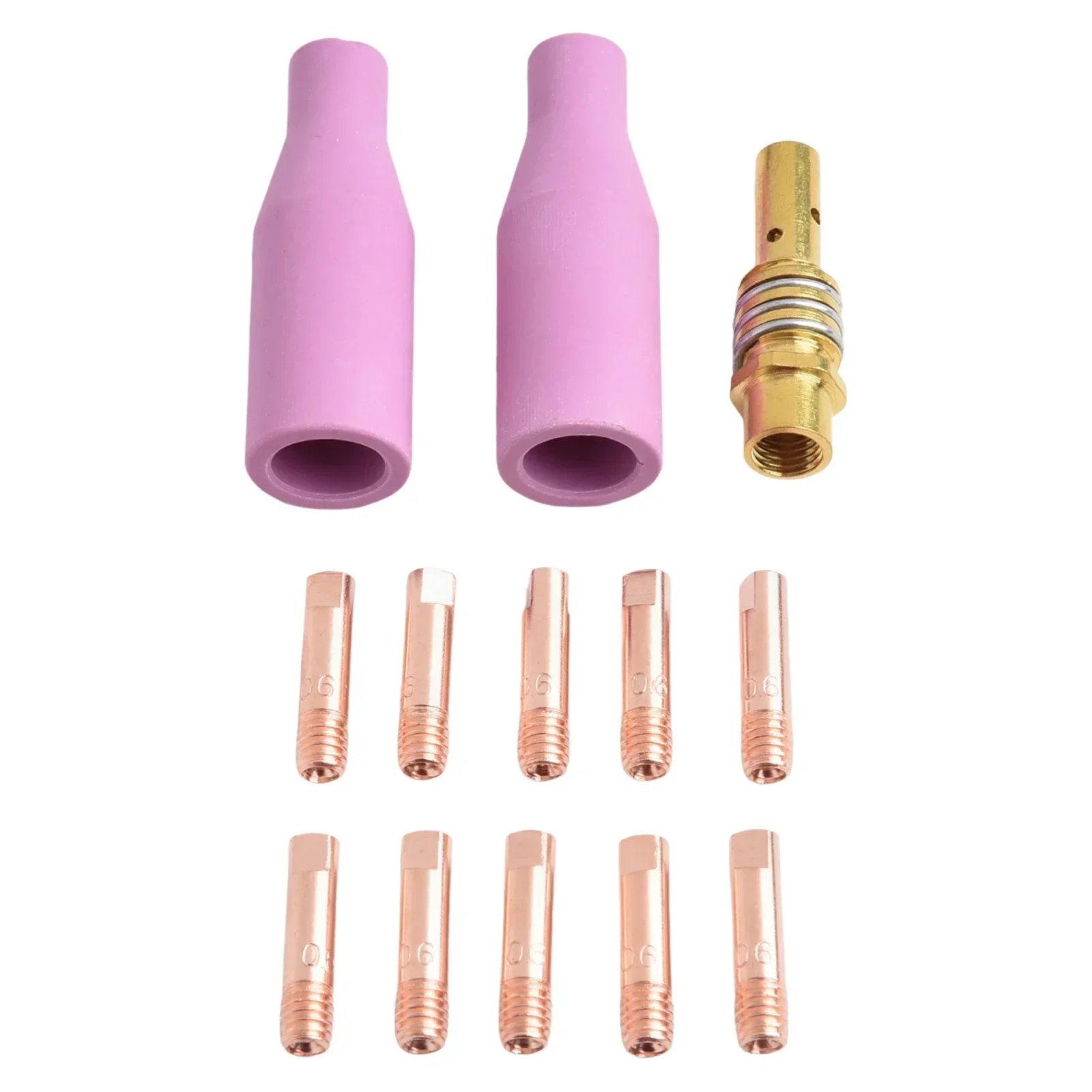 Welding Torch 13PC 15AK Argon Ceramic Contact Tip Electrode Clip For 15AK MIG Gas Gas Nozzle Holder Nozzle Holder