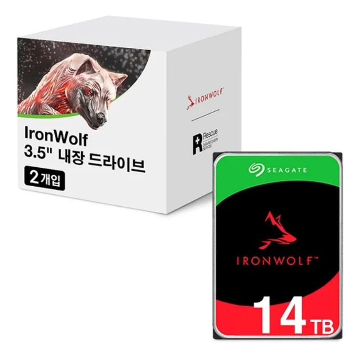 محرك الأقراص الصلبة Sea Gate 14TB Iron Wolf Pro 3.5 SATA NAS عالي السرعة لسطح المكتب ونموذج تخزين خادم NAS ST14000NT001/NE0018