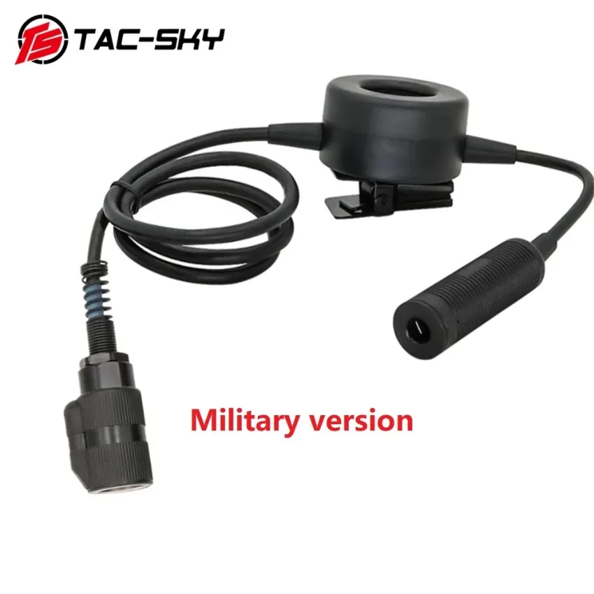 TS TAC-SKY Military Version Tactical TCIPTT Adapter for 6 Pin PRC 148 152 Silynx Ptt Compatible with PELTO COMTAC  Headphones