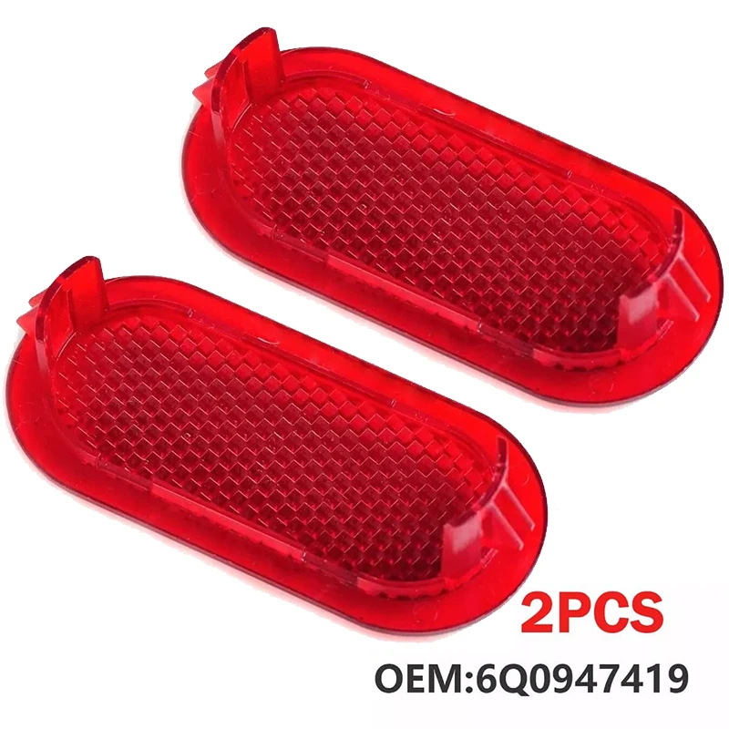 

2Pcs Red Door Panel Warning Light Reflector For VW Beetle Caddy Polo 6Q0947419 Car Parts