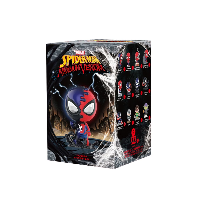 Genuine Marvel Super Heroes Spider-man Series Blind Box Mini Venom/dr. Octopus Cartoon Model Kids Collection Toy Birthday Gift