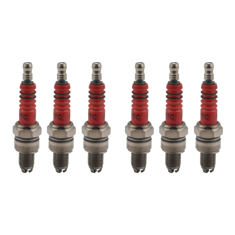 6Pcs A7TC, Triple Electrode For GY6 50 Cc 70Cc 90 Cc 110Cc 125 Cc 150Cc ATV Dirt Bikes Scooters