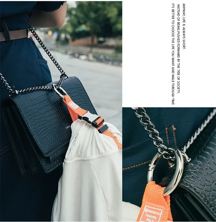 Praktische Gepäckgurte, Fach, externer Haken, Outdoor-Wandertasche, hängende Schnalle, Reise-Trolley, Verbindungsseilgurt – Detail 3