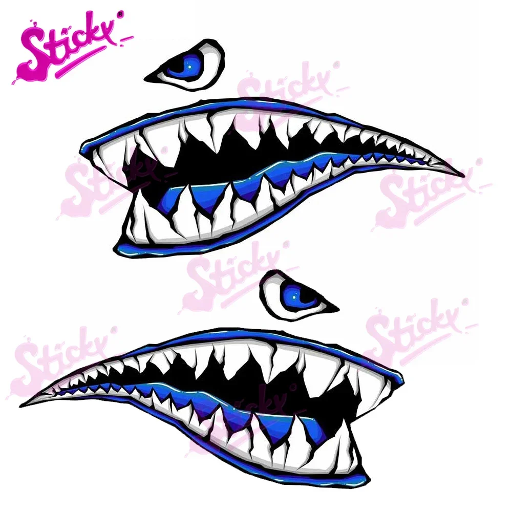 Warhawk Shark Tiger ビニールカーステッカー - 車、トラック、SUV、窓、バンパー、ラップトップ用の防水デカール