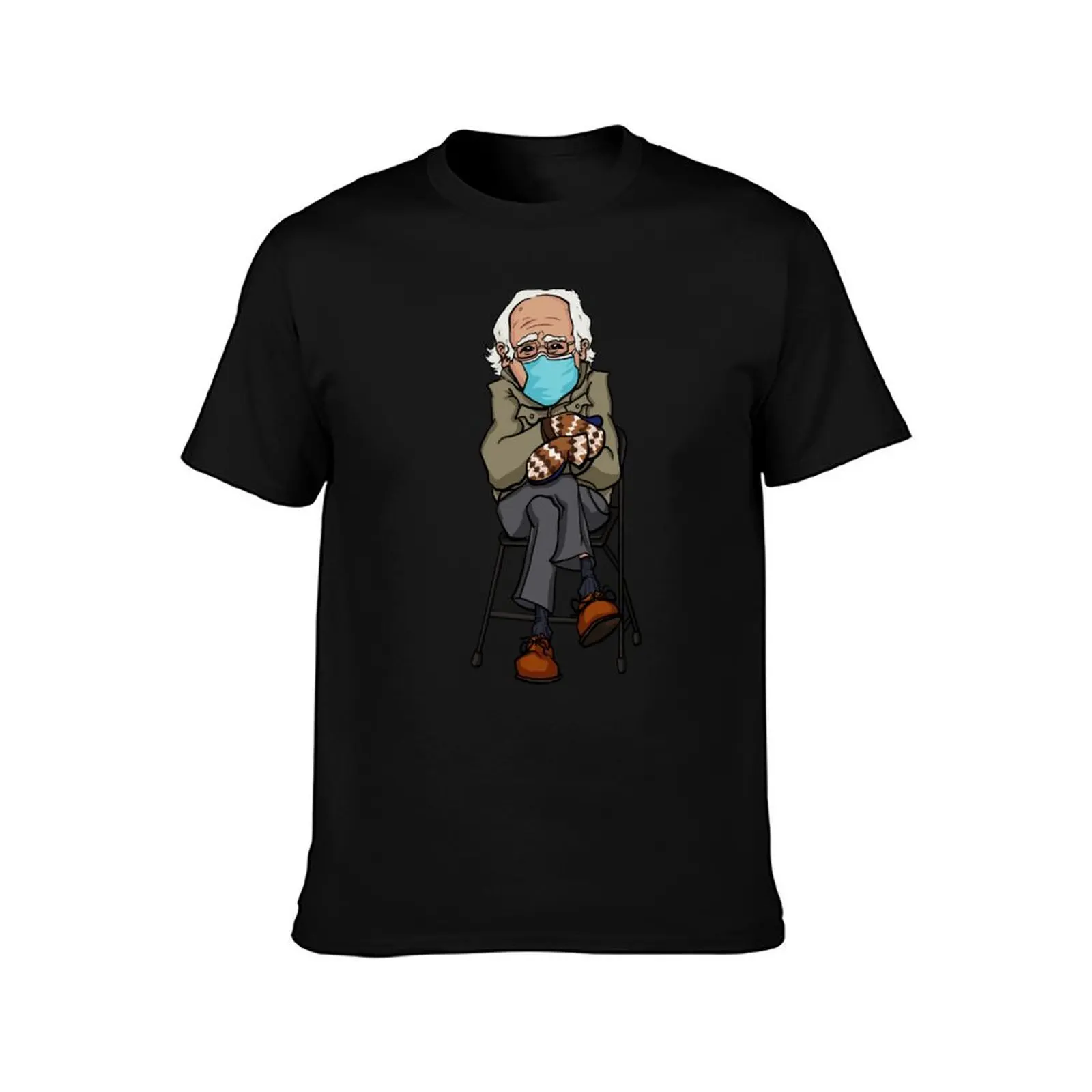 Bernie and his mittens T-Shirt Simple Trendy Casual T-Shirt