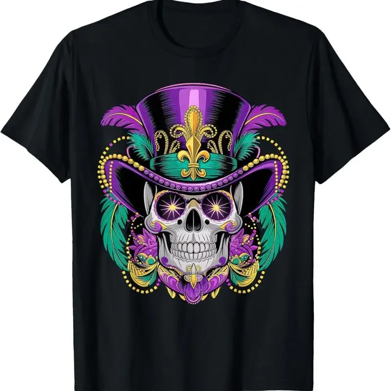 Mardi Gras Costume Sugar Skull Carnival New Orleans Trip T Shirt