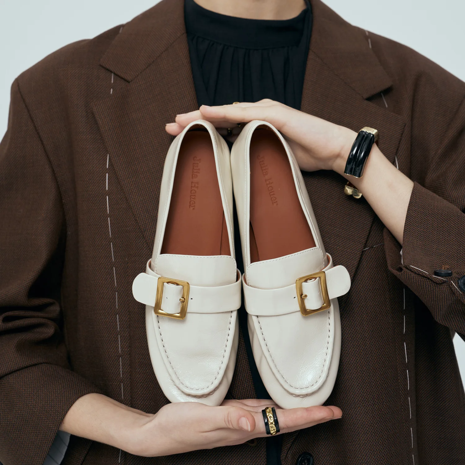 

Женские винтажные кожаные лоферы без застежек, удобные повседневные туфли в ретро-стиле для женщин