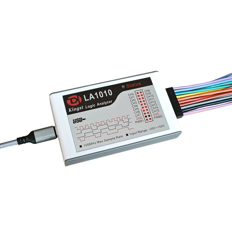 Kingst LA1010 Logic Analyzer 16 Channels 100MHz USB Protocol Decoder I2C SPI UART for Debugging