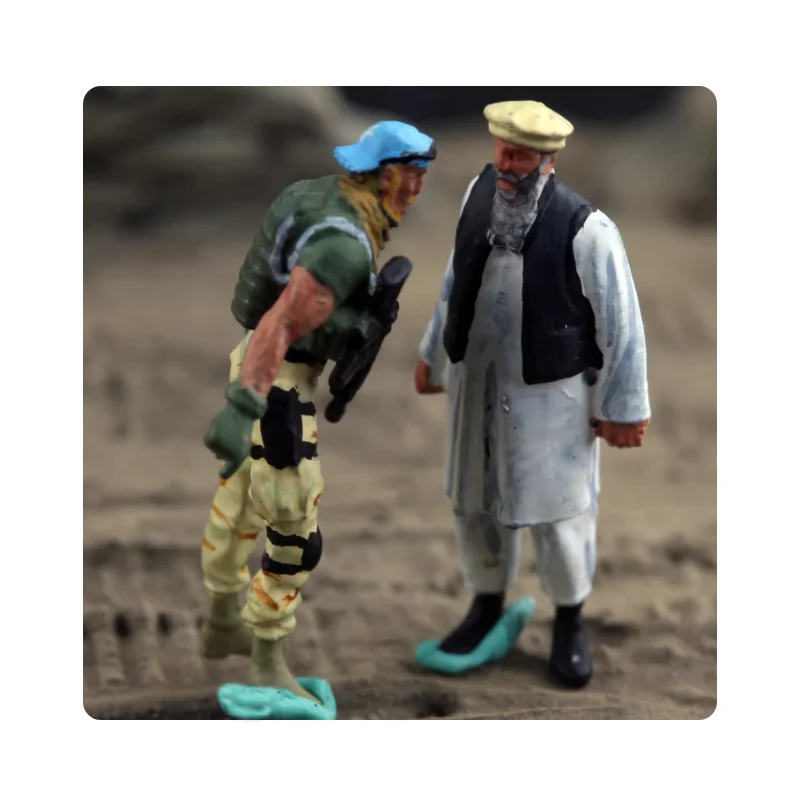 

Масштабная модель 1:72 из смолы: Американские спецназовцы и афганские граждане -2. Подходит для сцен с танками. Коллекционные декоративные подарки для демонстрации.