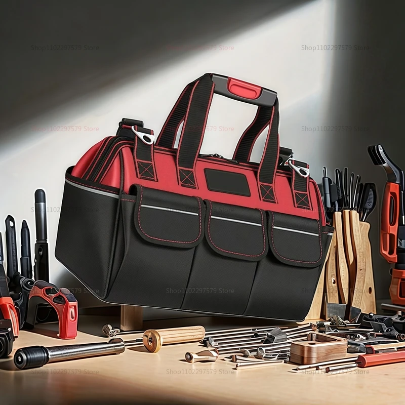 1680D Oxford Cloth Tool Bag Professional Electrician Wrench Waterproof Working Multifunction Organizing Storage Tool Bag