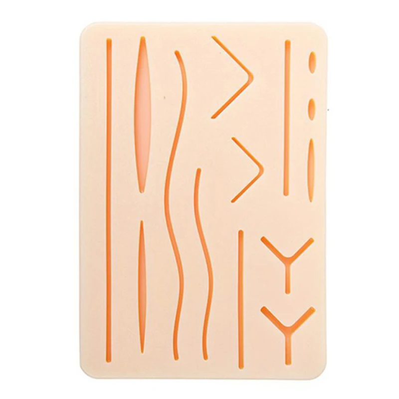 1pcs Reusable Surgical Medical Practice Traumatic Simulation Wounds Training Teaching Model Suture Pad Silicone Fake Skin Suture