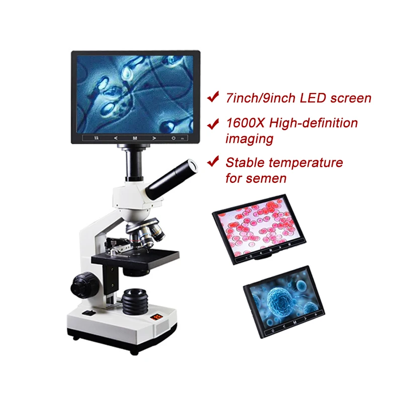 

HC-R069 Good quality Canine Semen Microscope portable semen quality analyzer microscope for animal with big display