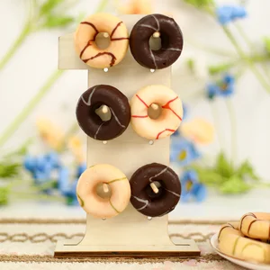 Holz Donut Wandständer, Donut -Dekoration, rustikaler Hochzeitstisch, Geburtstagsfeier, süße Bar, Babypartydekoration 8 Hauptverkaufssport -Süßigkeiten Bar - №3
