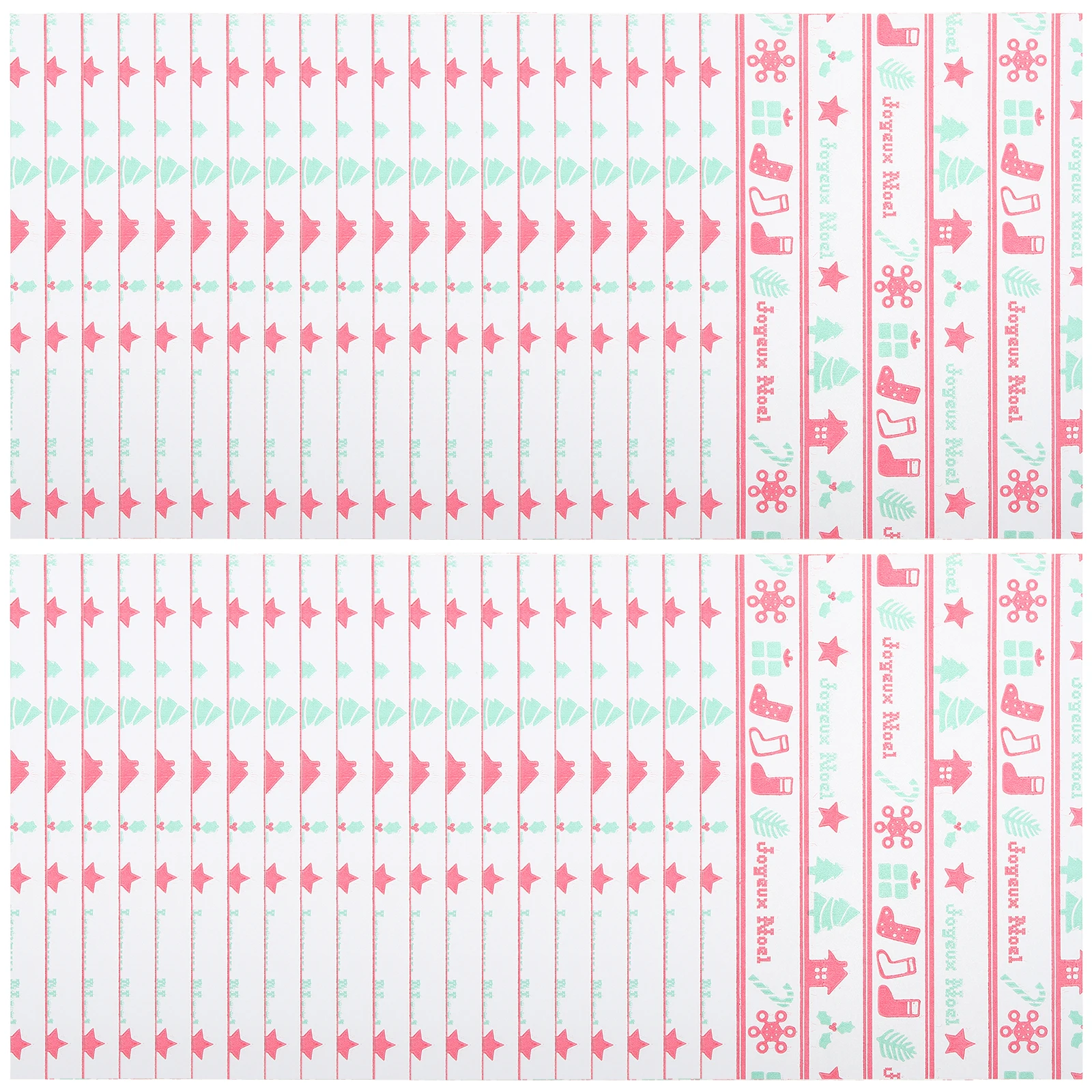 

500 Sheets Christmas Candy Wrappers Creative Xmas Candy Wrapping Paper for Nougat Chocolate Sweets Holiday Treats Packing