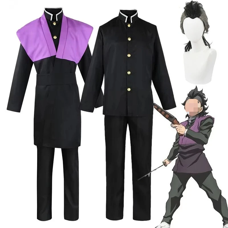 

Demon Anime Slayer Genya Shinazugawa Cosplay Costume Shinazugawa Genya Cosplay Costume Wig Outfit Uniform Halloween Costumes